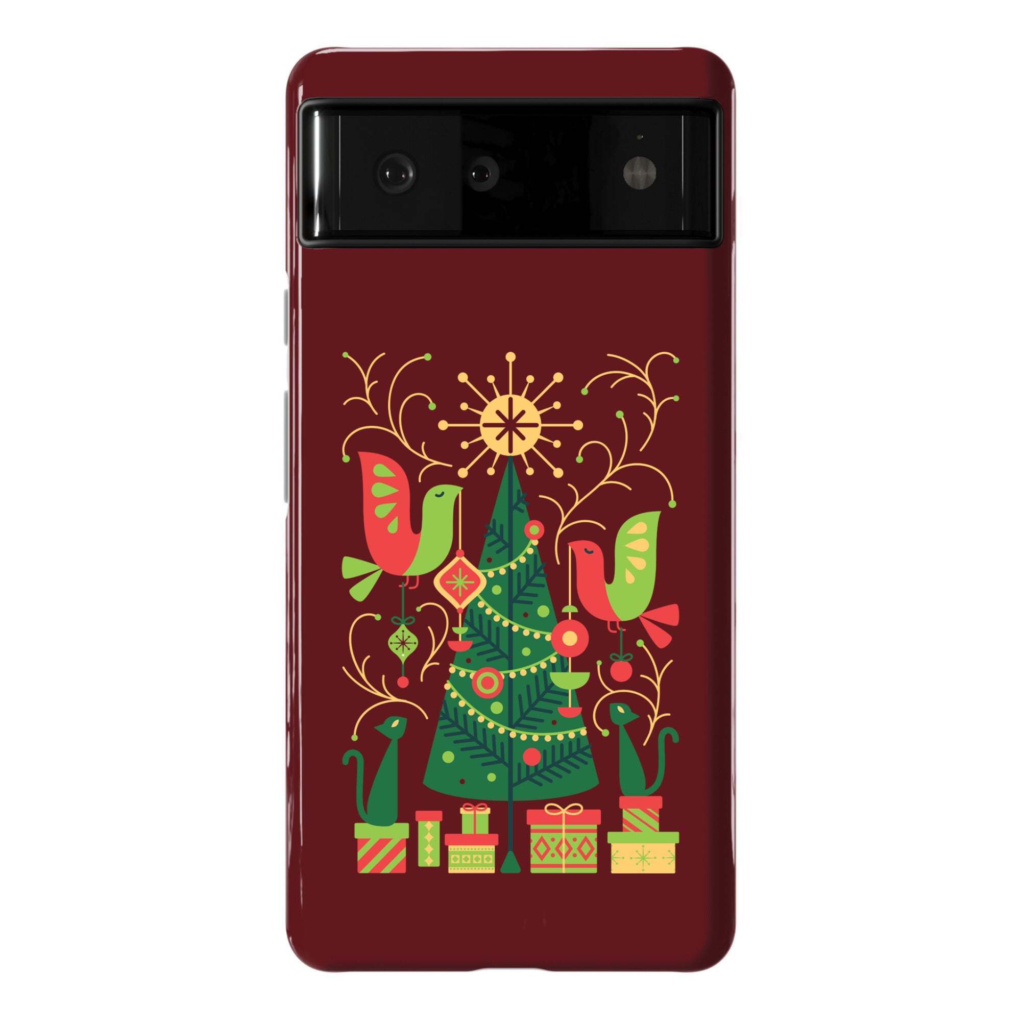 Vintage Christmas Tree Decorating Phone Case